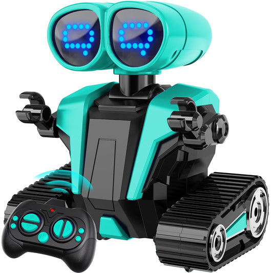 MindPal Robot Toys for Boys Girls with Auto-Demonstration Robots for Kids Remote Control Kids Robot Rechargeable with LED Eyes Smart Robot Age 3 Years and Up - Blue