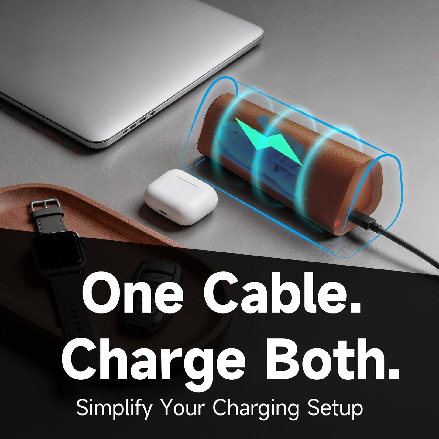 Foldable Charging Case for Smart Glasses — 2000mAh Portable Travel Charger