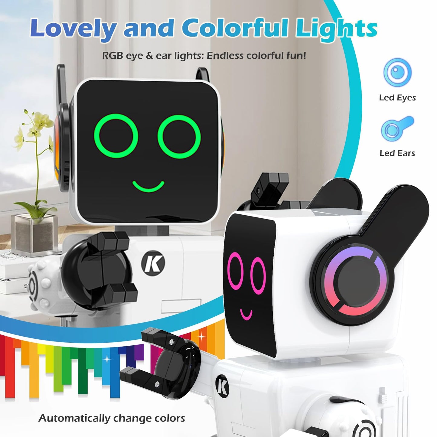 HBUDS RC Robot Toy — Dancing, Singing, Voice Recording & Built-In Coin Bank for Kids
