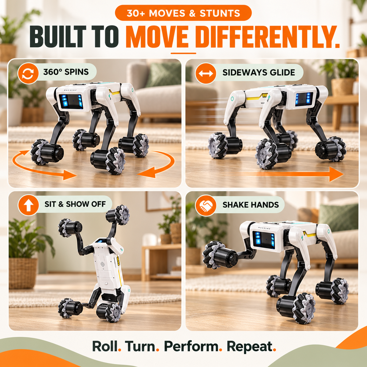 3-in-1 Interactive Robot Dog with Voice Control, Remote & Programmable Tricks