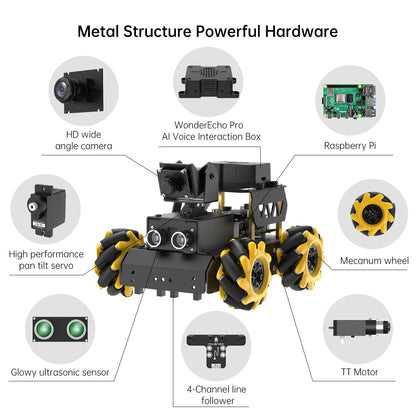 HIWONDER TurboPi - Raspberry Pi 5 AI Vision Robot Car