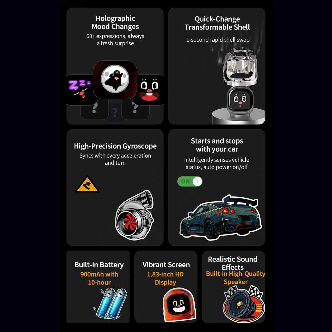 Hanll AI Car Robot Dashboard Companion