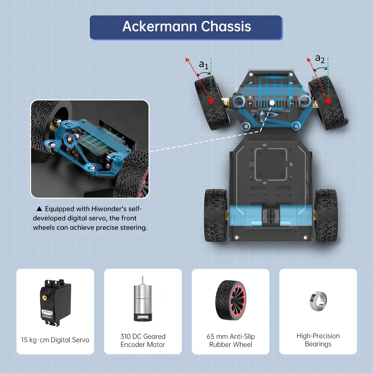 HIWONDER MentorPi A1 - ChatGPT AI Robot Car with 3D Depth Camera
