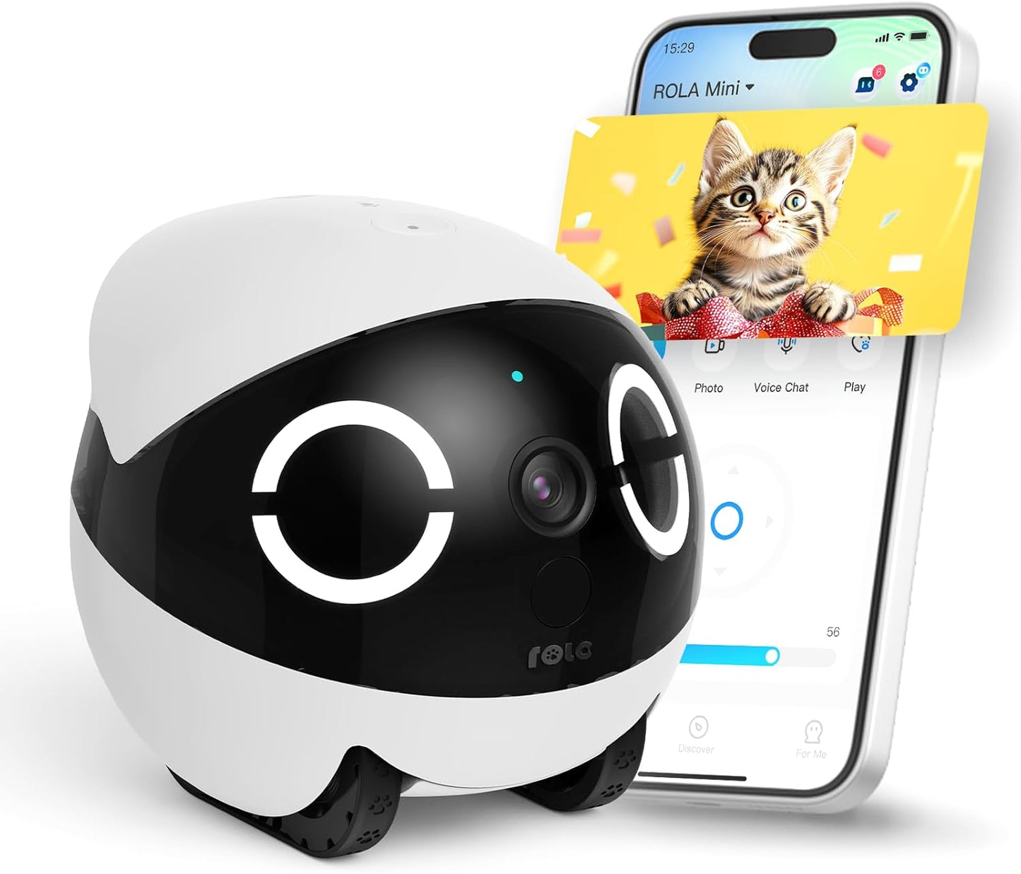Enabot EBO ROLA Mini FamilyBot — 2K Movable Pet Camera