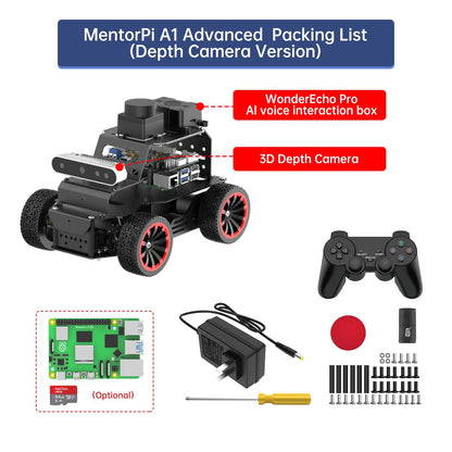 HIWONDER MentorPi A1 - ChatGPT AI Robot Car with 3D Depth Camera