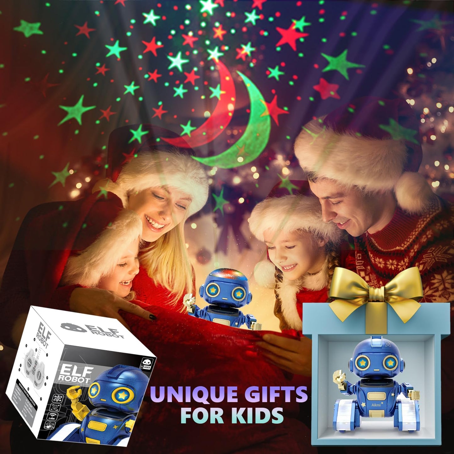 Aikmi RC Robot Toy, Projector Night Light