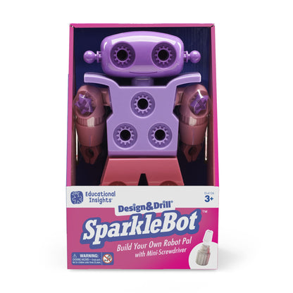 Design & Drill Robot — Take-Apart STEM Building Toy with Real Screwdriver for Kids Ages 3+