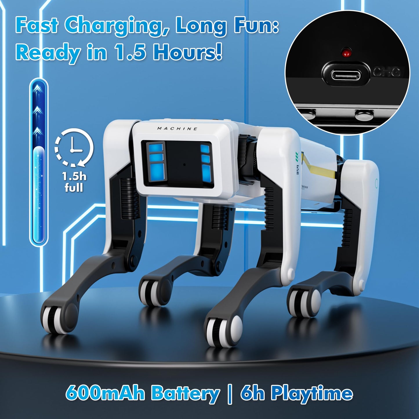 Smart Robot Dog — Voice Control, 30+ Actions & App Programming