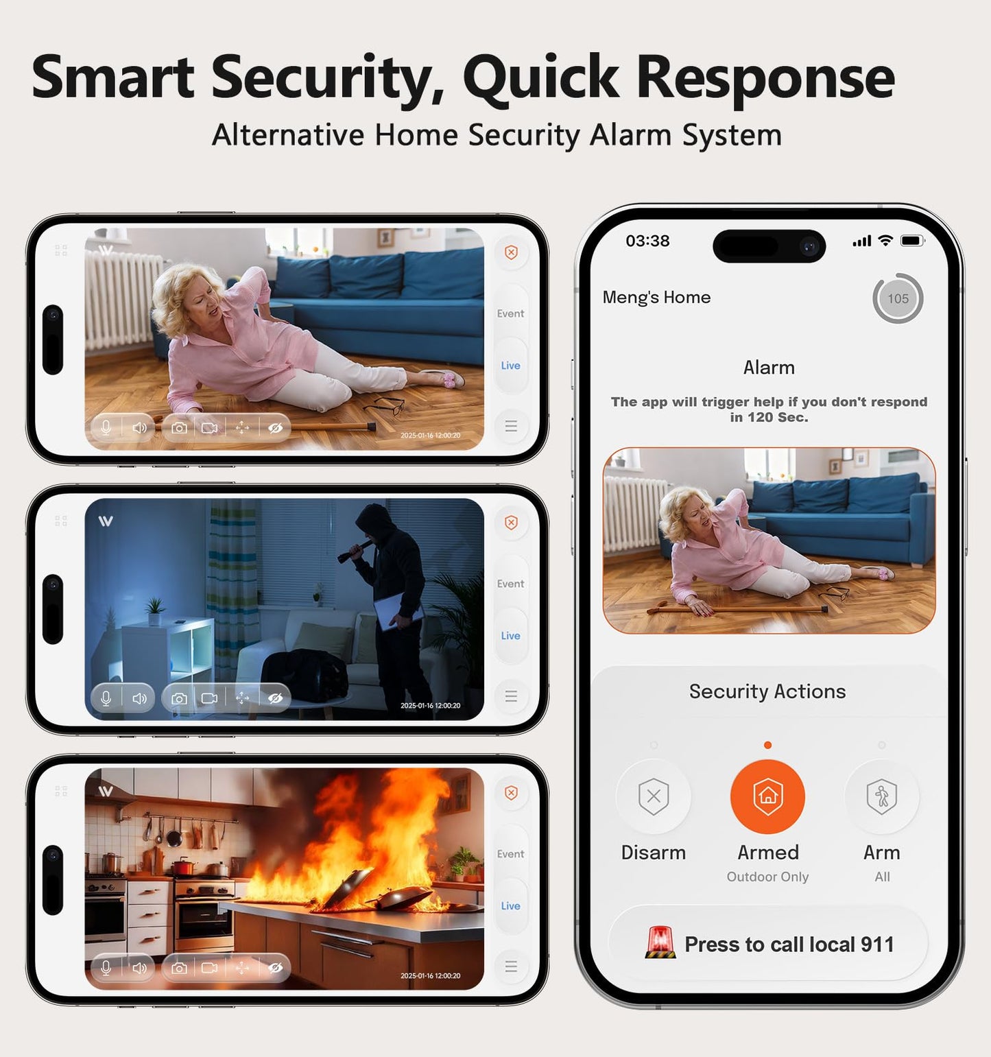 Gyliziex 2K Indoor Security Camera Robot — AI Human Detection, Colour Night Vision & 2-Way Talk