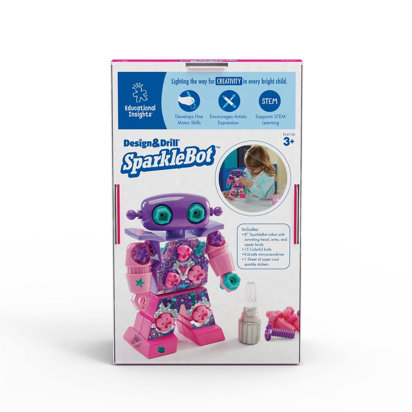 Design & Drill Robot — Take-Apart STEM Building Toy with Real Screwdriver for Kids Ages 3+