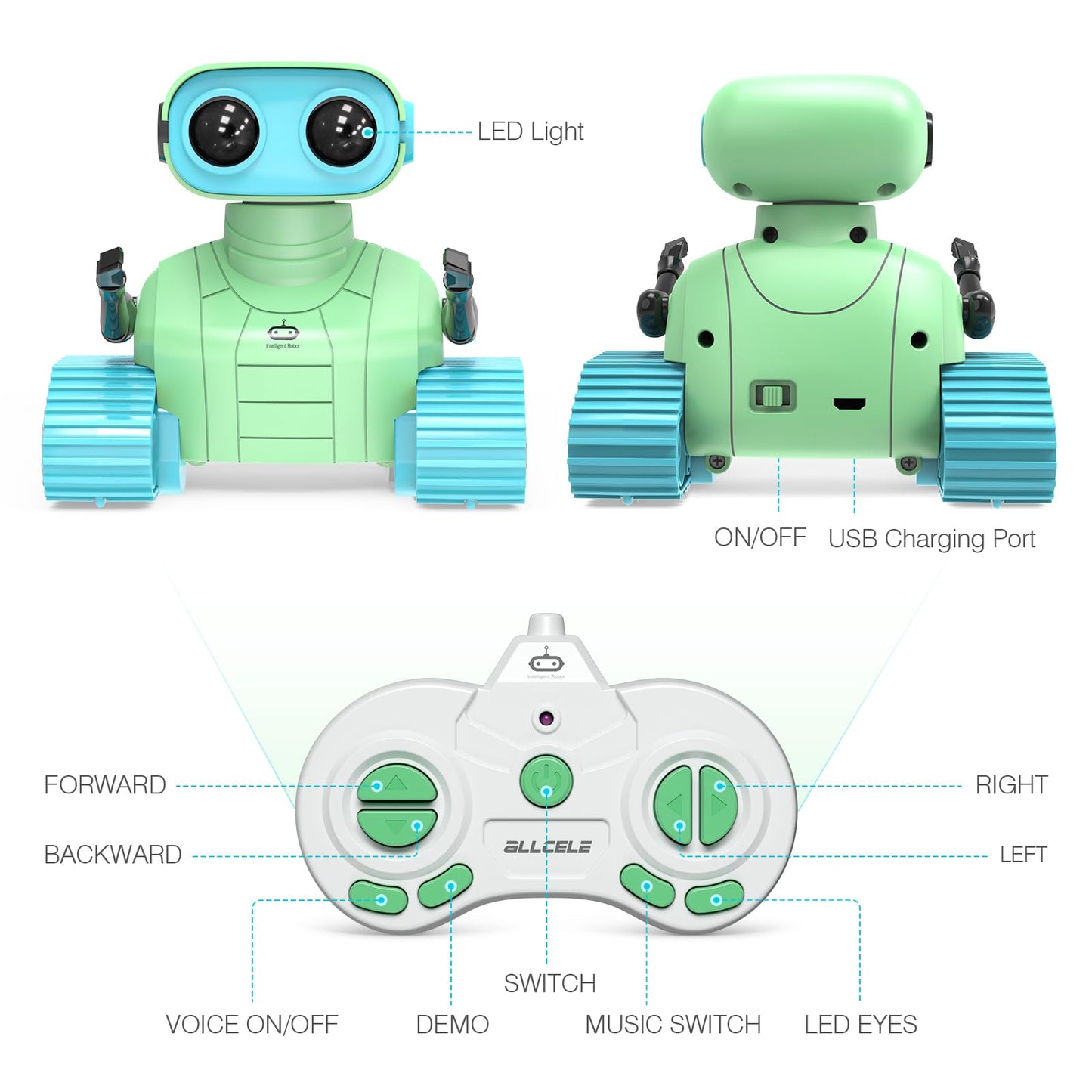 ALLCELE RC Robot Toy for Kids