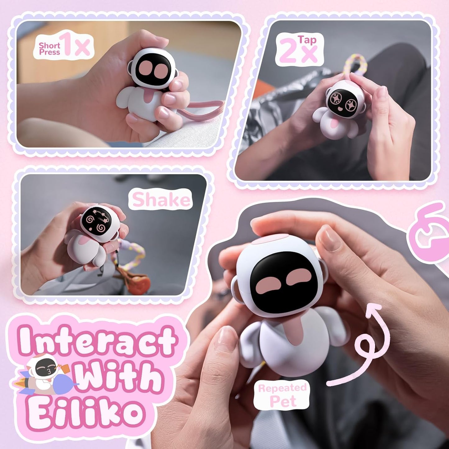 Eiliko Coral Pink — Tiny AI Companion Pendant