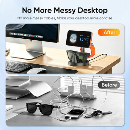 3-in-1 Fast Charging Station — Smart Glasses, Phone & Watch
