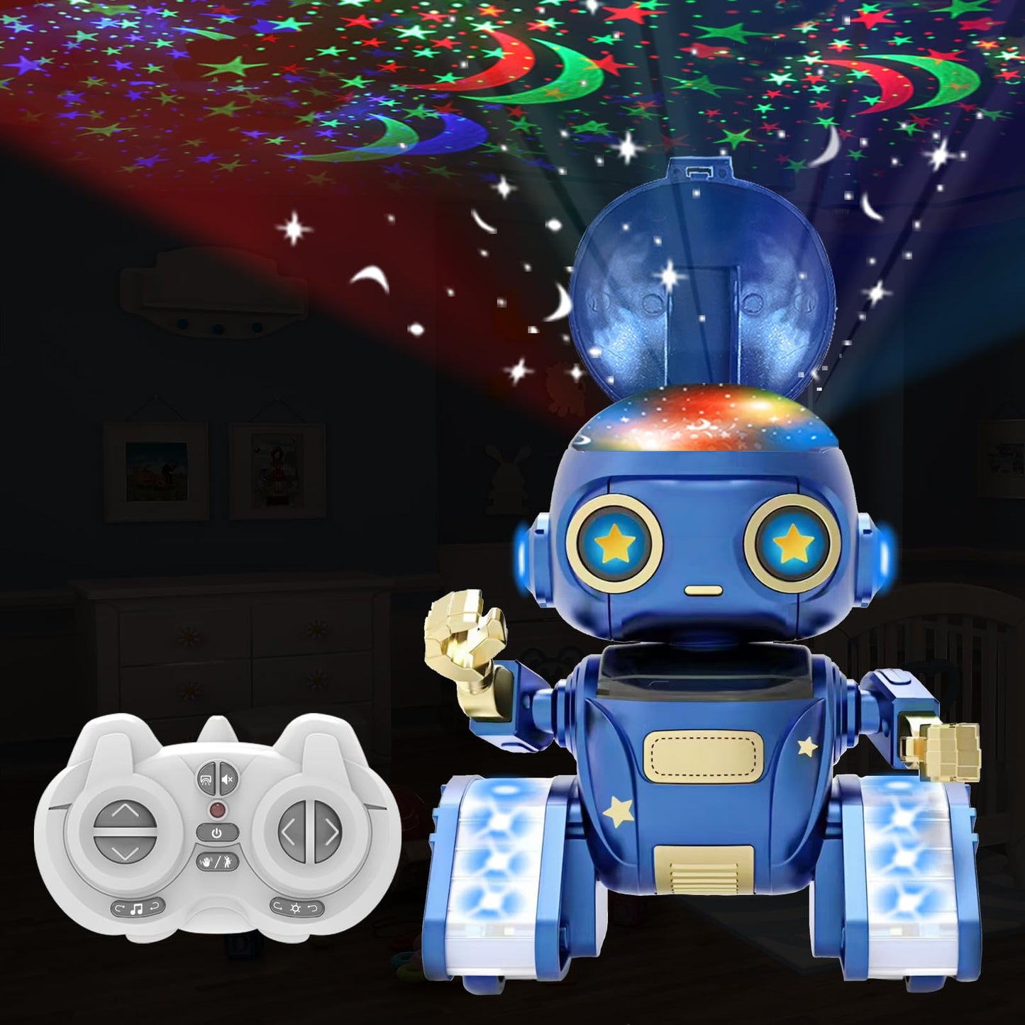 Aikmi RC Robot Toy, Projector Night Light