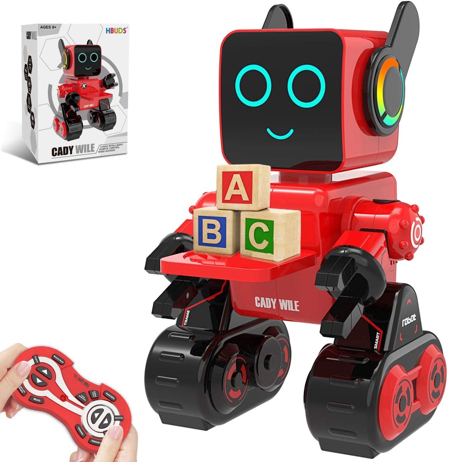 HBUDS RC Robot Toy — Dancing, Singing, Voice Recording & Built-In Coin Bank for Kids