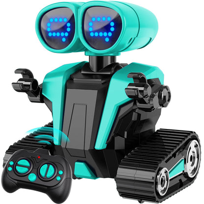 MindPal Robot Toys for Boys Girls with Auto-Demonstration Robots for Kids Remote Control Kids Robot Rechargeable with LED Eyes Smart Robot Age 3 Years and Up - Blue