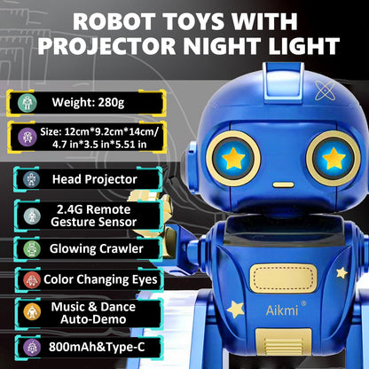 Aikmi RC Robot Toy, Projector Night Light
