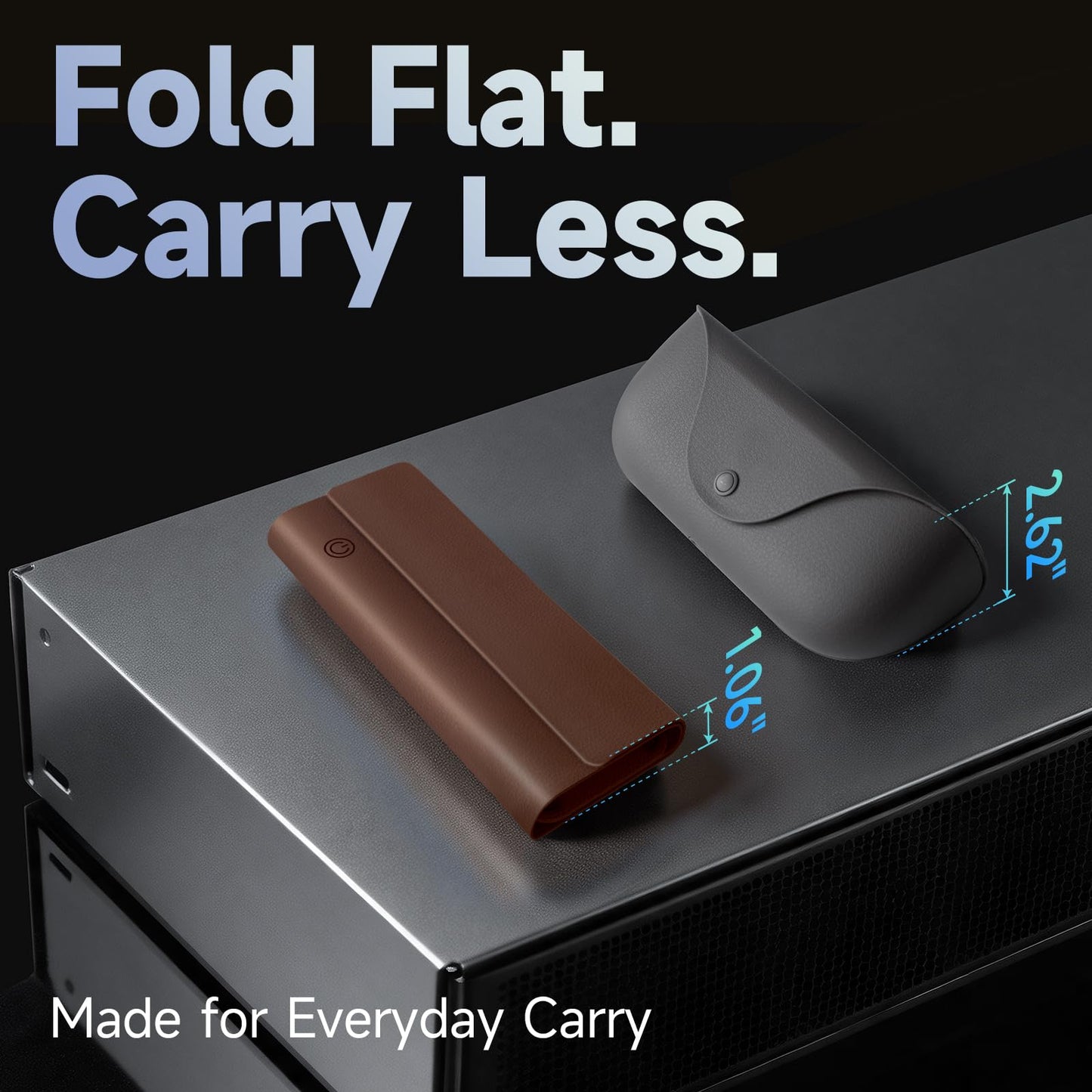 Foldable Charging Case for Smart Glasses — 2000mAh Portable Travel Charger