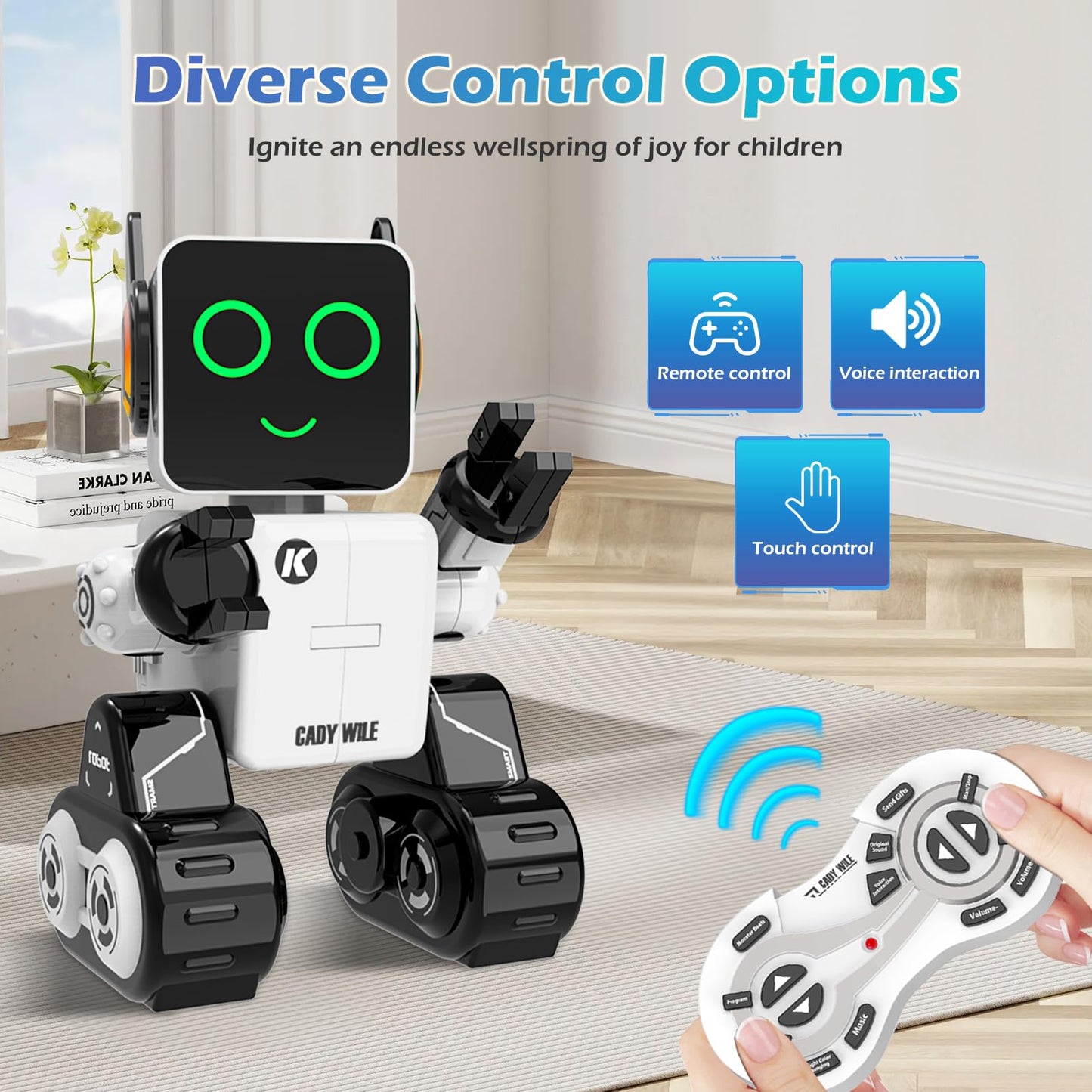 HBUDS RC Robot Toy — Dancing, Singing, Voice Recording & Built-In Coin Bank for Kids