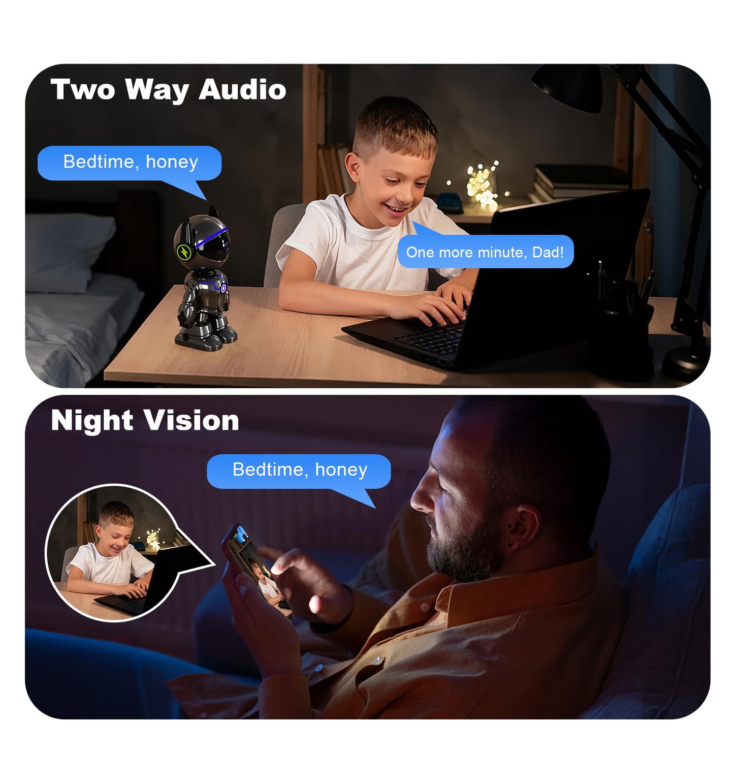 Gyliziex 2K Indoor Security Camera Robot — AI Human Detection, Colour Night Vision & 2-Way Talk