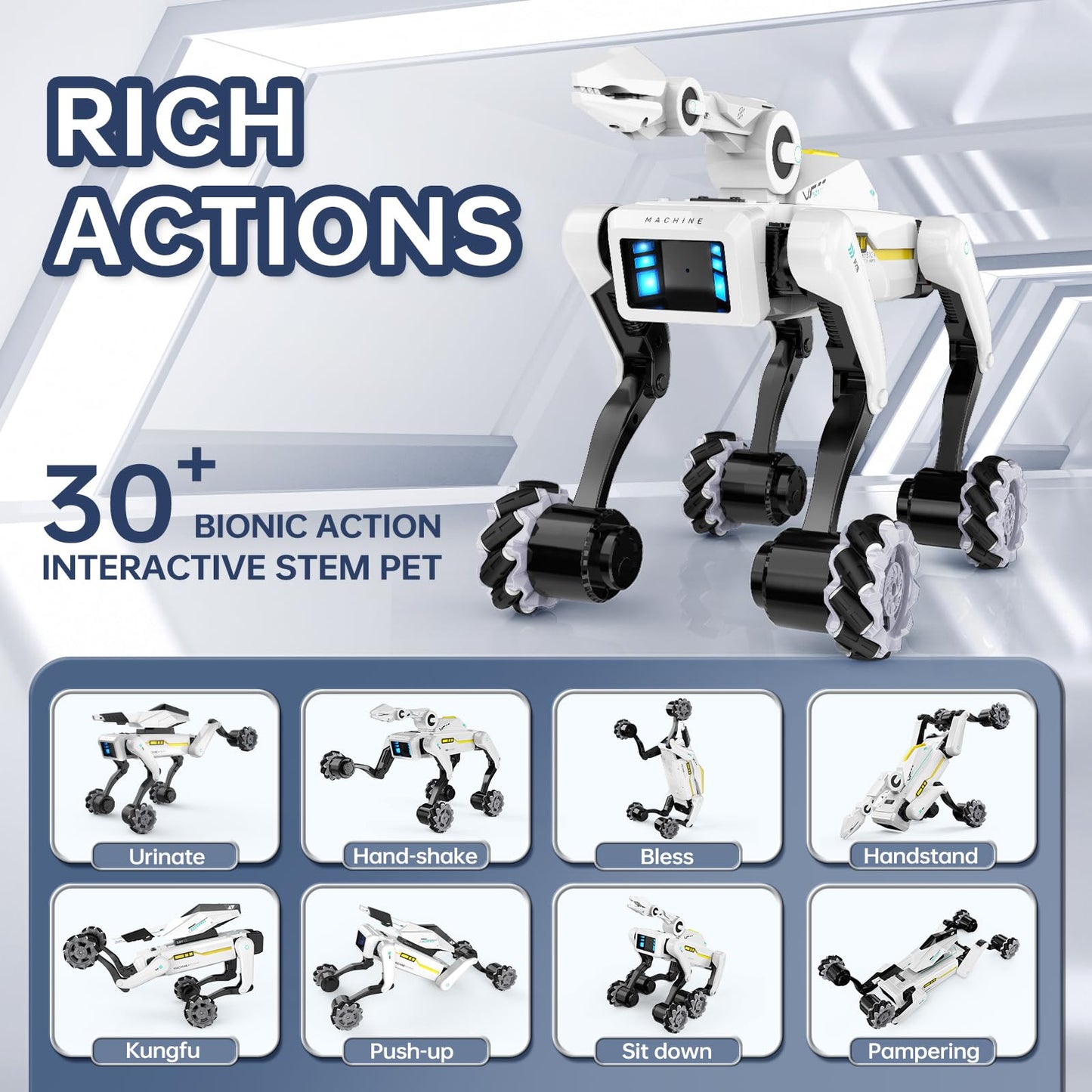 Smart Robot Dog — Voice Control, 30+ Actions & App Programming