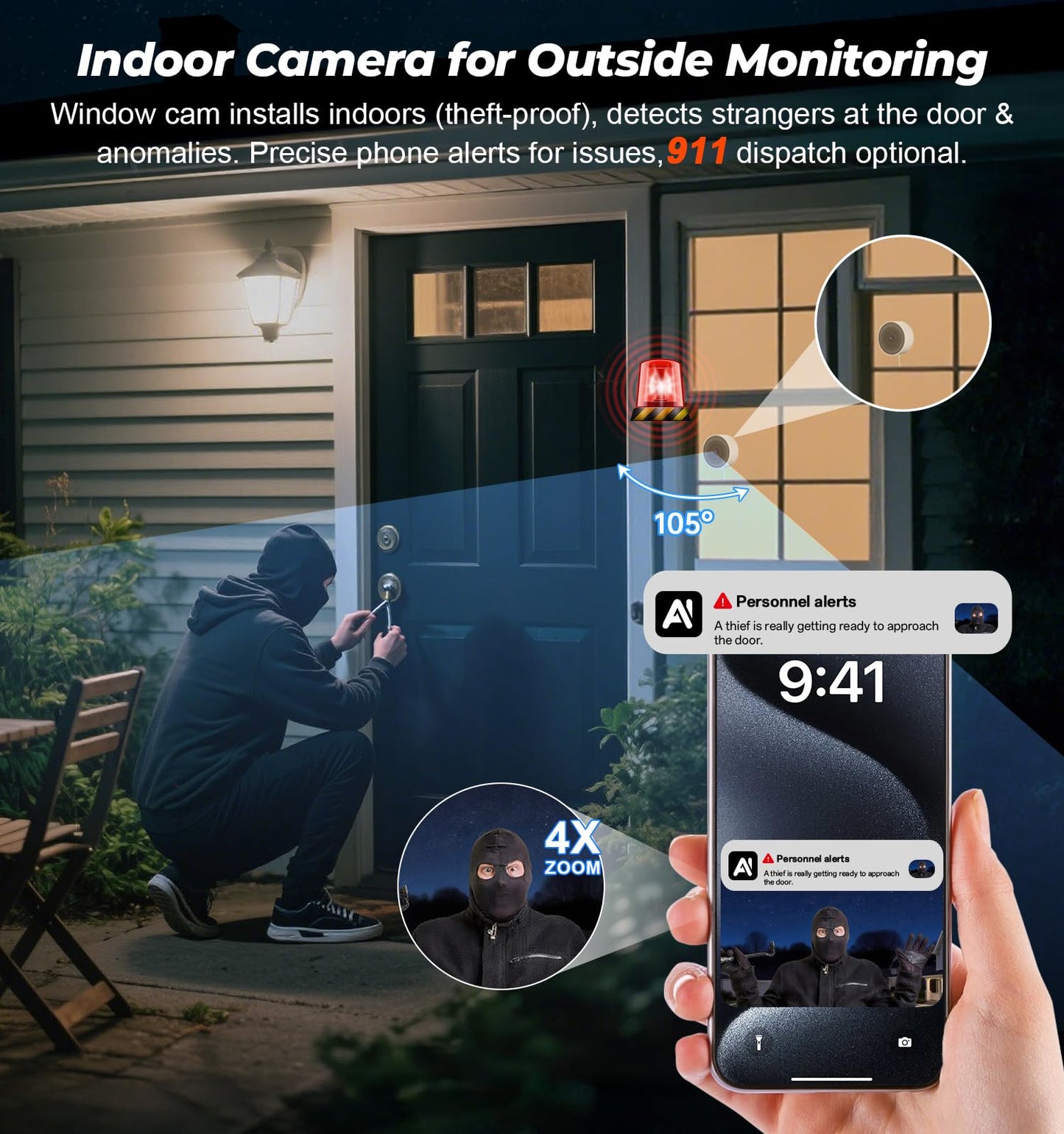 Gyliziex 2K Indoor Security Camera Robot — AI Human Detection, Colour Night Vision & 2-Way Talk