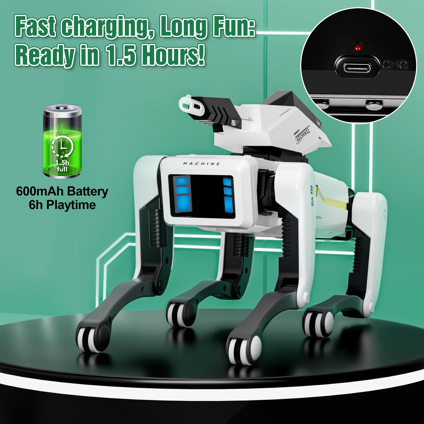 Smart Robot Dog — Voice Control, 30+ Actions & App Programming