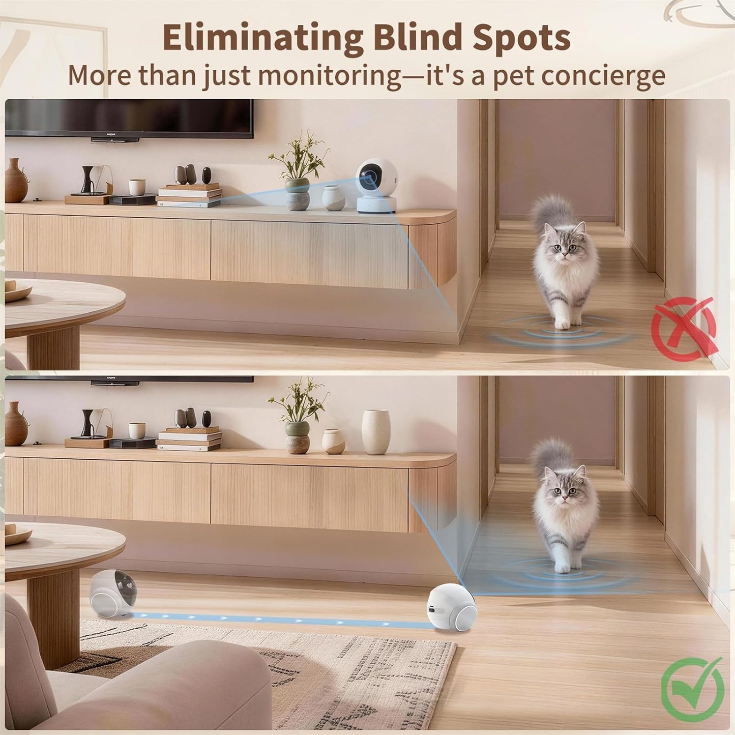 Honey Tour 1080P Pet Camera Robot — Movable Indoor Camera with Auto-Charging, Night Vision & 2-Way Talk