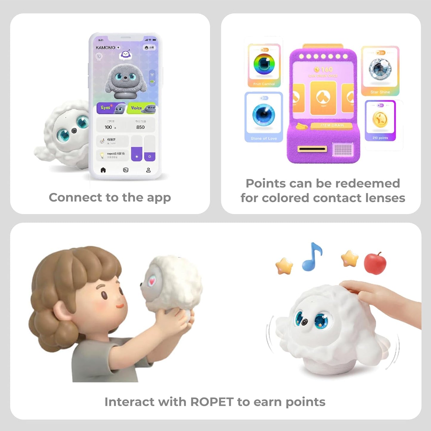 KAMOMO AI Companion Robot — Emotional Support Desk Pet for Kids & Adults