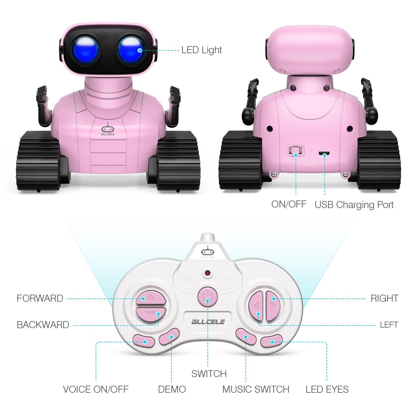 ALLCELE RC Robot Toy for Kids