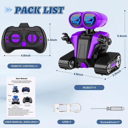 MindPal Robot Toys for Boys Girls with Auto-Demonstration Robots for Kids Remote Control Kids Robot Rechargeable with LED Eyes Smart Robot Age 3 Years and Up - Blue
