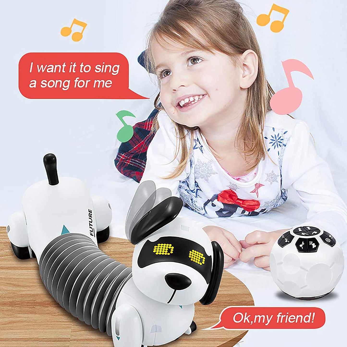 Dollox RC Robot Dog - Walking, Dancing Dachshund Puppy