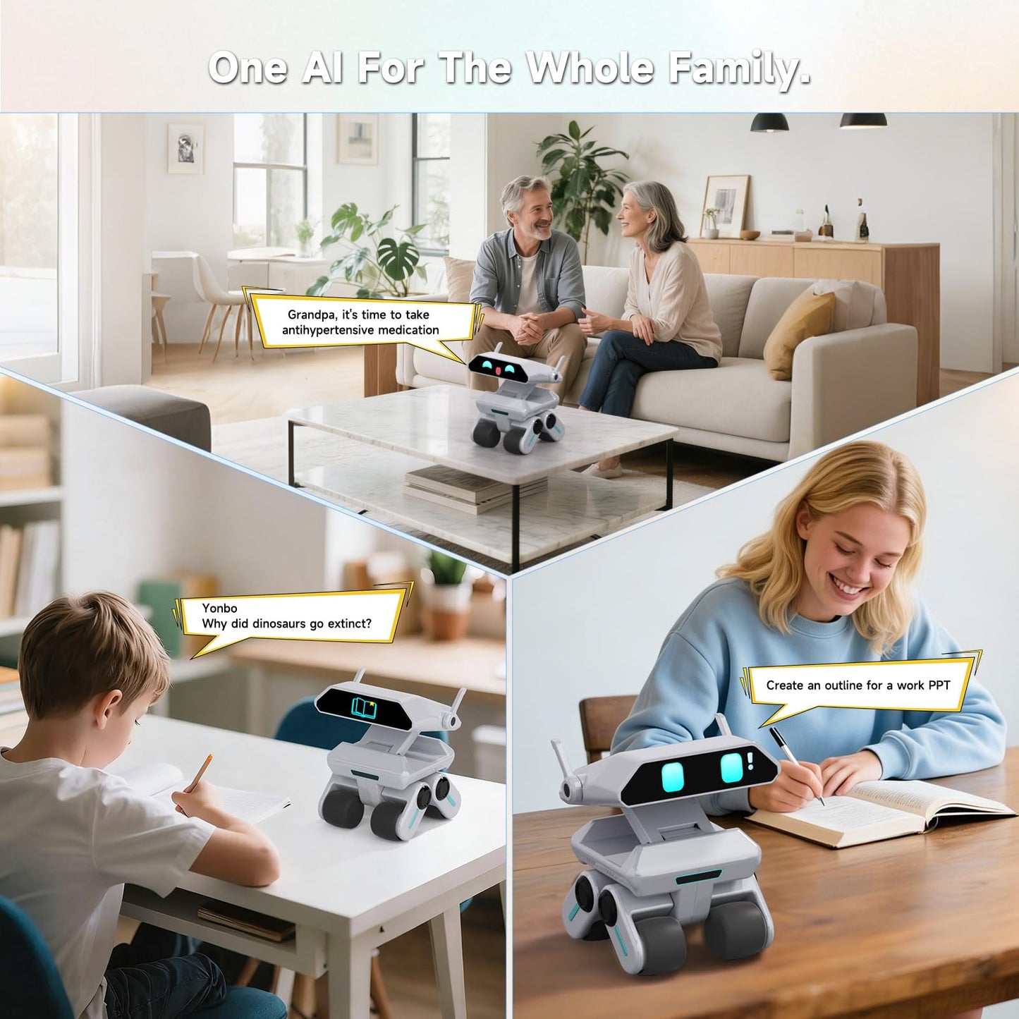 Yonbo Smart AI Robot - ChatGPT-Powered Home Companion