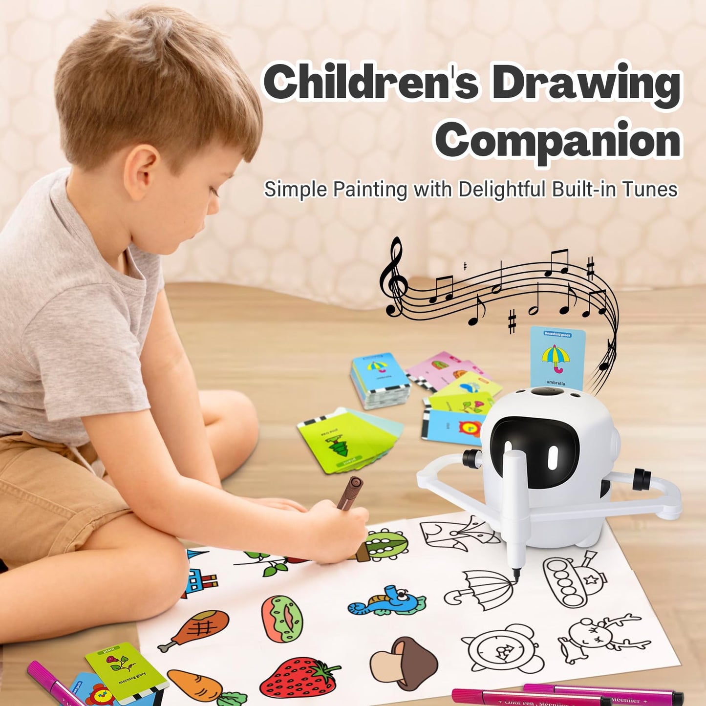 RIVGOT Drawing Robot for Kids — 150 Cards