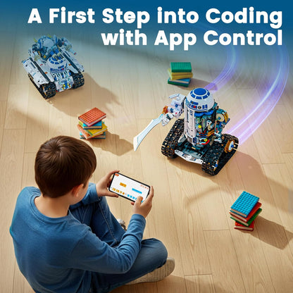 STEM RC Robot Building Kit - 3-in-1 App & Remote Control