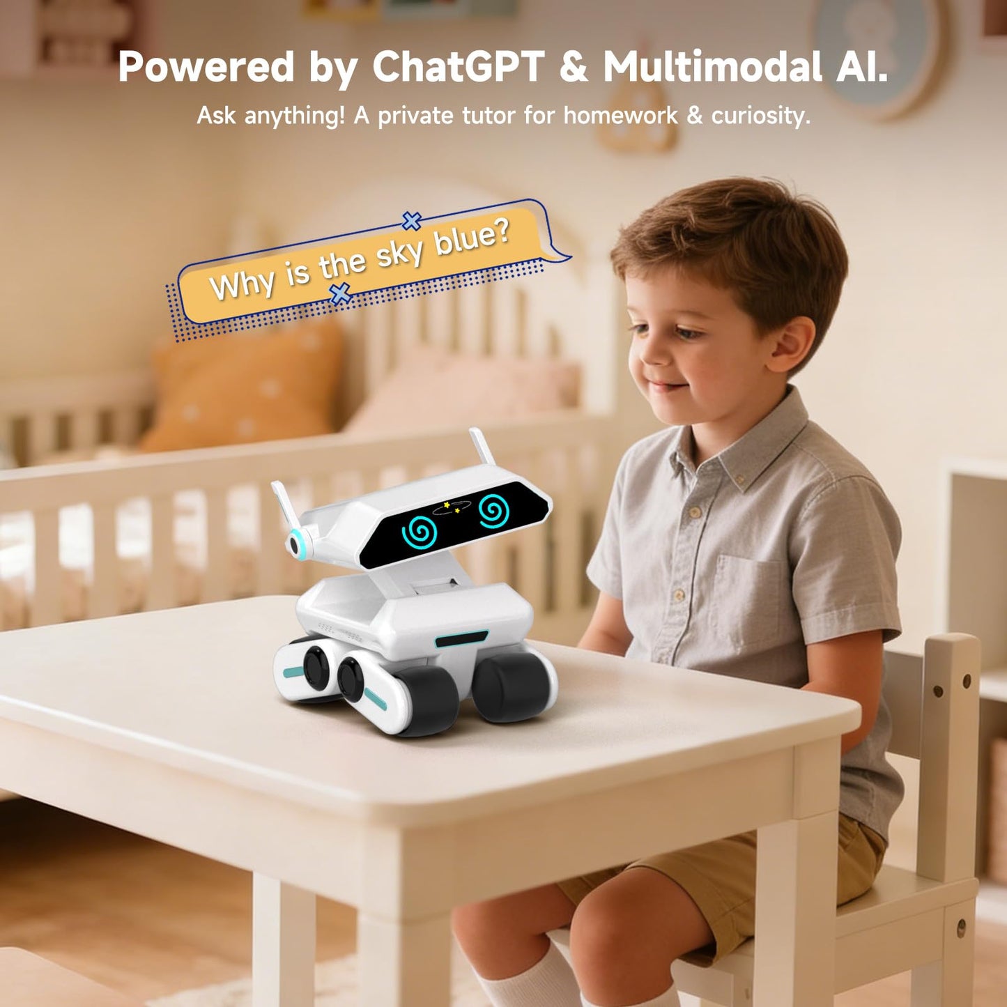 Yonbo Smart AI Robot - ChatGPT-Powered Home Companion