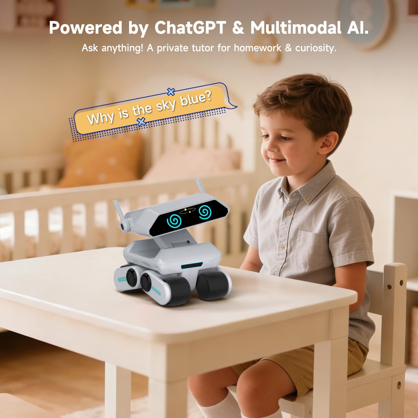 Yonbo Smart AI Robot - ChatGPT-Powered Home Companion