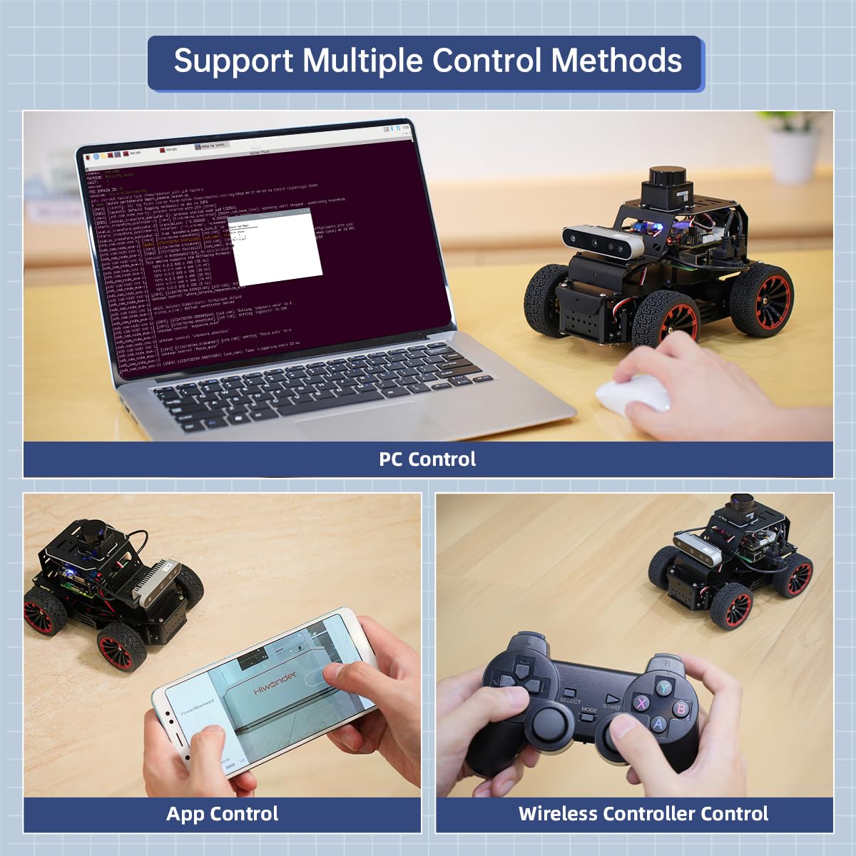 HIWONDER MentorPi A1 - ChatGPT AI Robot Car with 3D Depth Camera