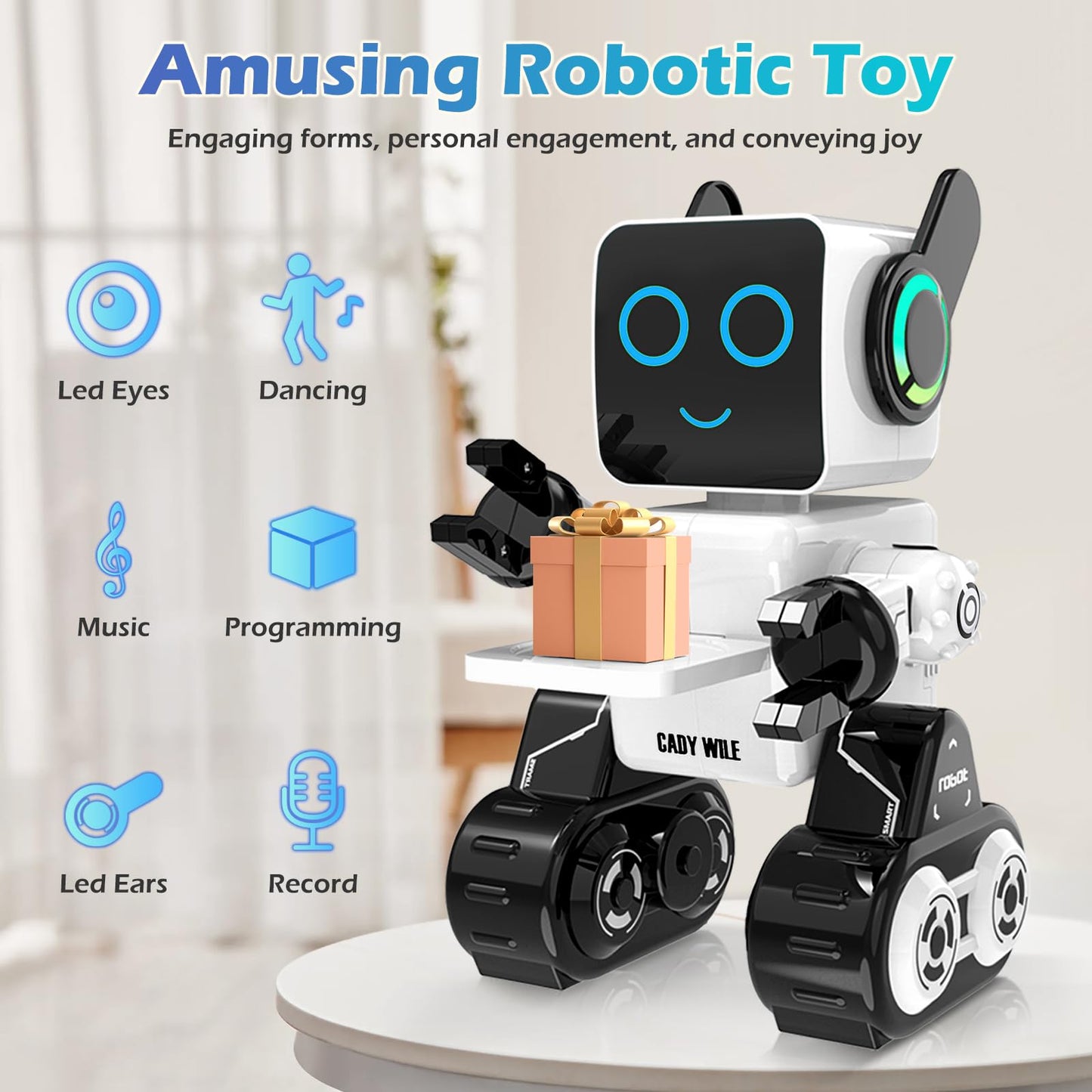 HBUDS RC Robot Toy — Dancing, Singing, Voice Recording & Built-In Coin Bank for Kids