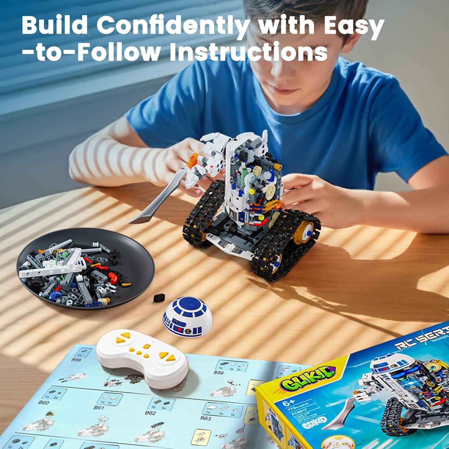 STEM RC Robot Building Kit - 3-in-1 App & Remote Control