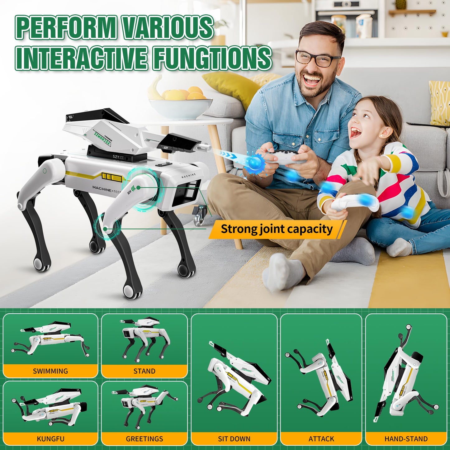 Smart Robot Dog — Voice Control, 30+ Actions & App Programming