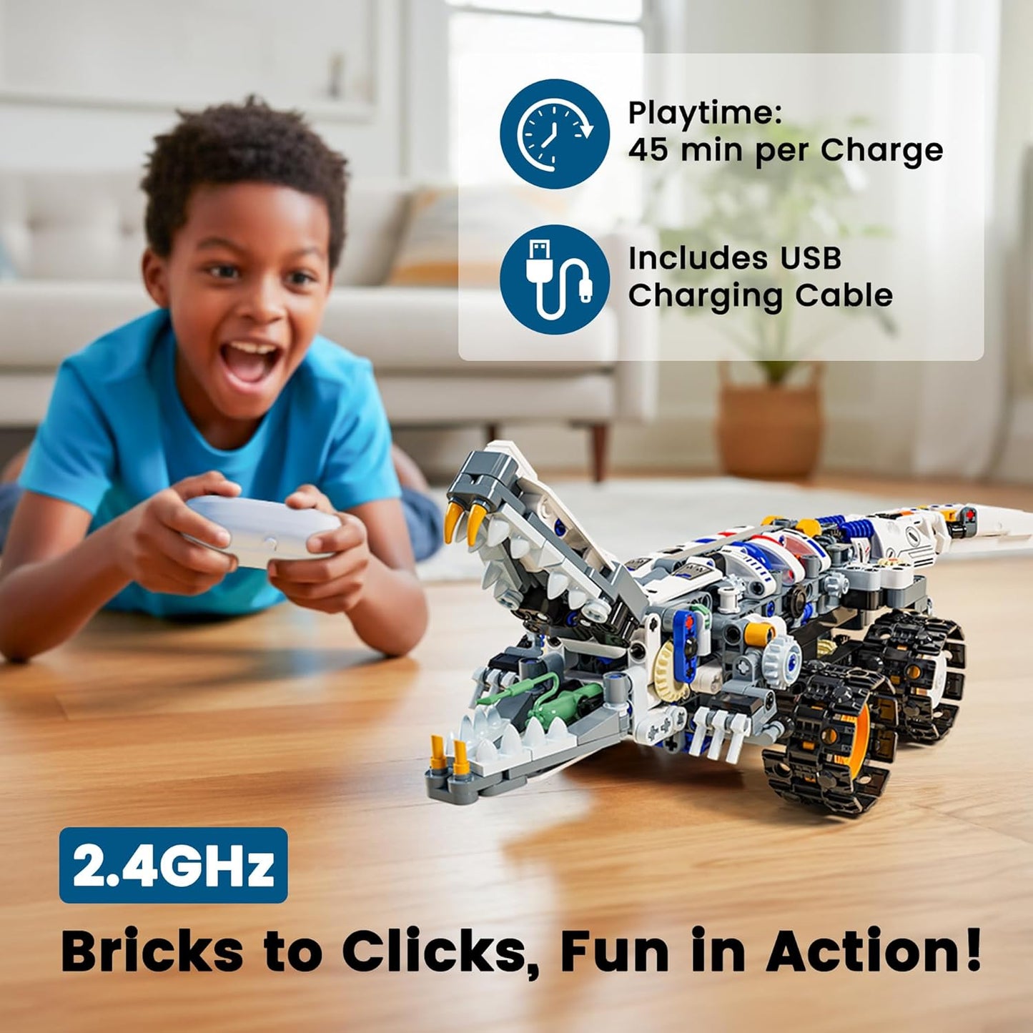 STEM RC Robot Building Kit - 3-in-1 App & Remote Control