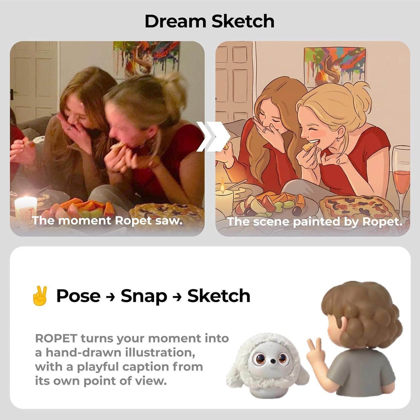 KAMOMO AI Companion Robot — Emotional Support Desk Pet for Kids & Adults