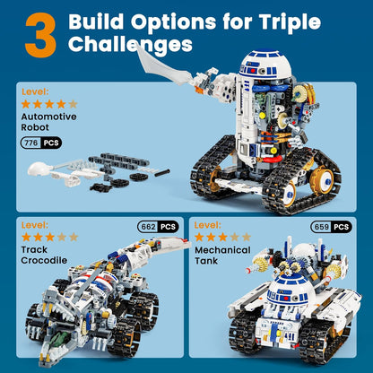 STEM RC Robot Building Kit - 3-in-1 App & Remote Control