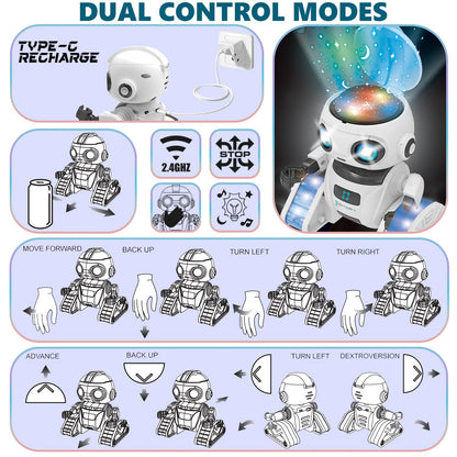 Aikmi RC Robot Toy, Projector Night Light