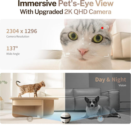 Enabot EBO ROLA Mini FamilyBot — 2K Movable Pet Camera
