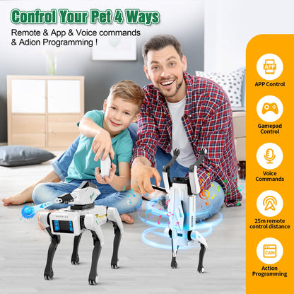 Smart Robot Dog — Voice Control, 30+ Actions & App Programming