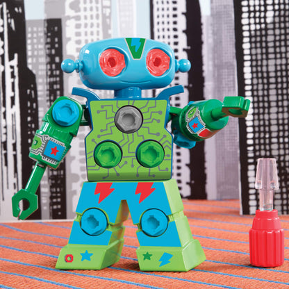Design & Drill Robot — Take-Apart STEM Building Toy with Real Screwdriver for Kids Ages 3+