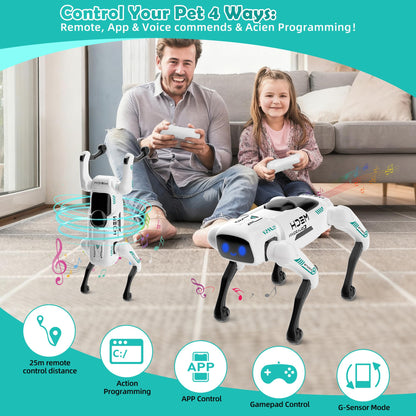 Smart Robot Dog — Voice Control, 30+ Actions & App Programming