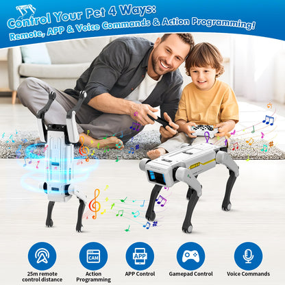 Smart Robot Dog — Voice Control, 30+ Actions & App Programming